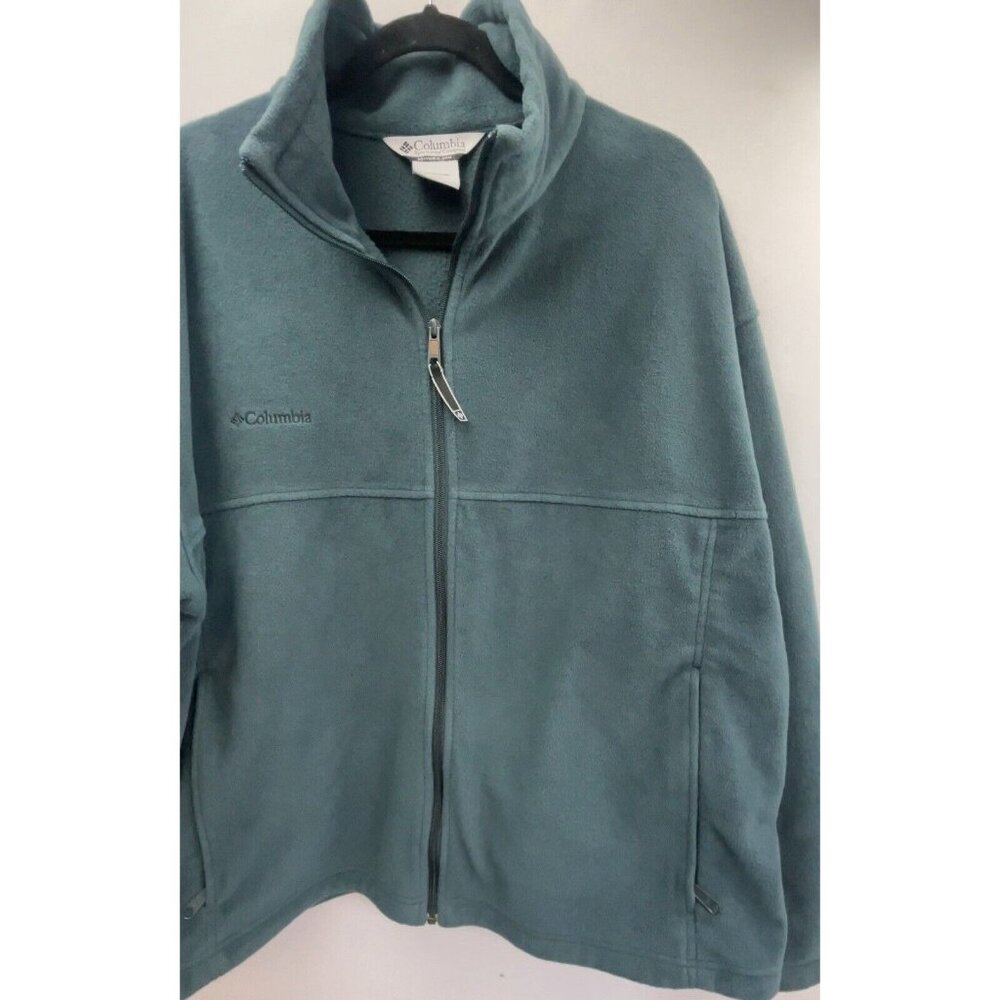 Columbia Men's XXL Long Sleeve Full Zip Up Mock Neck Jacket Green - Picture 4 of 16